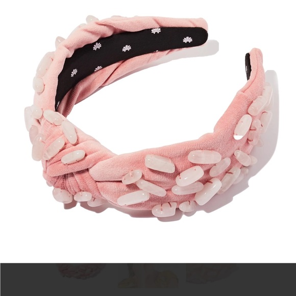 NWT Lele Sadoughi Rose Quartz Knotted Headband - Picture 2 of 14